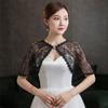 One Size Damen Shrug Bolero Spitze Hochzeit Braut Bolero Party Abendkleid Cape Wrap Weiß Schwarz Schal Brautumhang