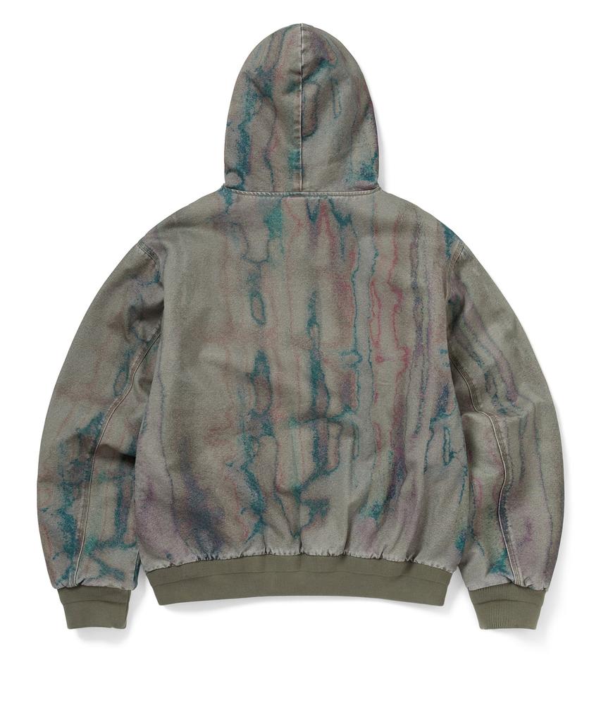Thisisneverthat Blurred Hooded Jacket Olive