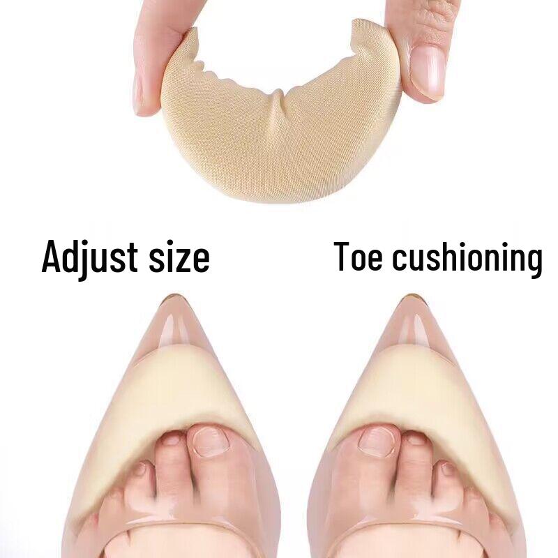 Soft, Breathable Forefoot Sponge Toe Plug for High Heels – Adjustable Size, Anti-Pain, Sweat-Absorbent, Deodorant Half Pad.