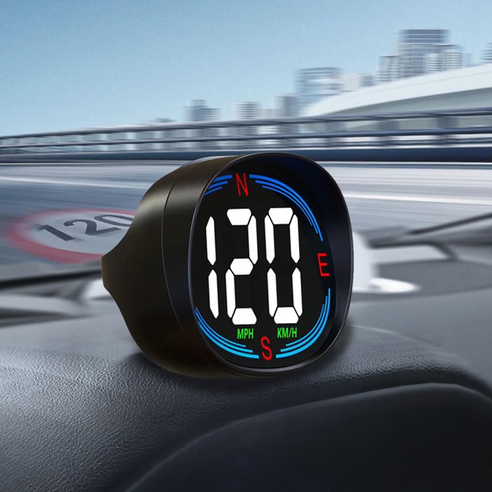 Compass Speed Meter Speed Real Time Display MPH KM/H Speed Gauge with Sunshade Car Digital Speedometer for Car Trucks Motorcycle