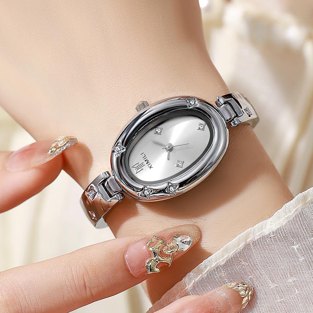 Fashion Gold Bracelet Women Watches Ultra Thin Quartz Watch Woman Orologio Clock Oval Dial Ladies Bangle Watches 