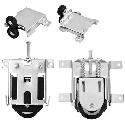 2 Pair Wardrobe Sliding Door Pulley Hanging Wheel Replacement Wheel Cabinets Door Roller Pulley Hardware Track Slot Accessories