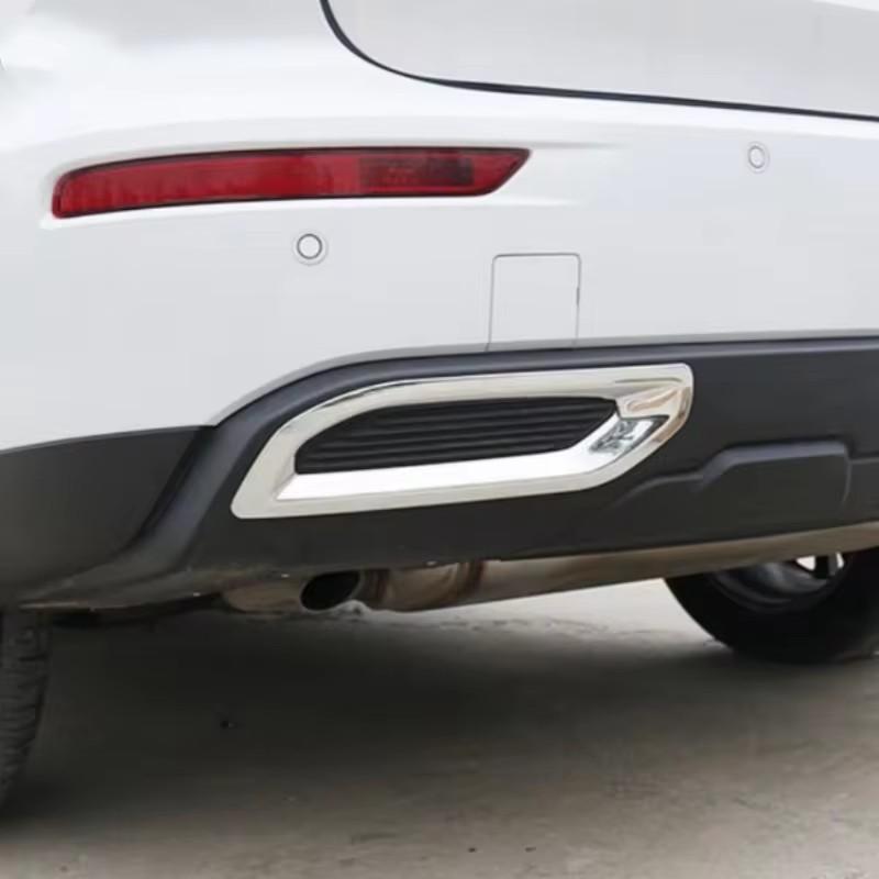 For Mitsubishi Outlander 2024 ABS Glossy Black Rear Fog Light Frame Cover Trim Tail Bumper Strip Car Accessories