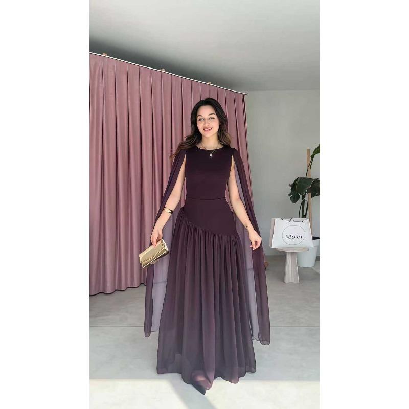 Women's Long Dress Fashion Temperament French Dress Sleeveless Dress