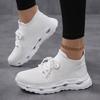 TUINANLE Sports Shoes for Women White Mesh Breathable Casual Shoes Couples Anti Slip Running Platform Sneakers , Mujer