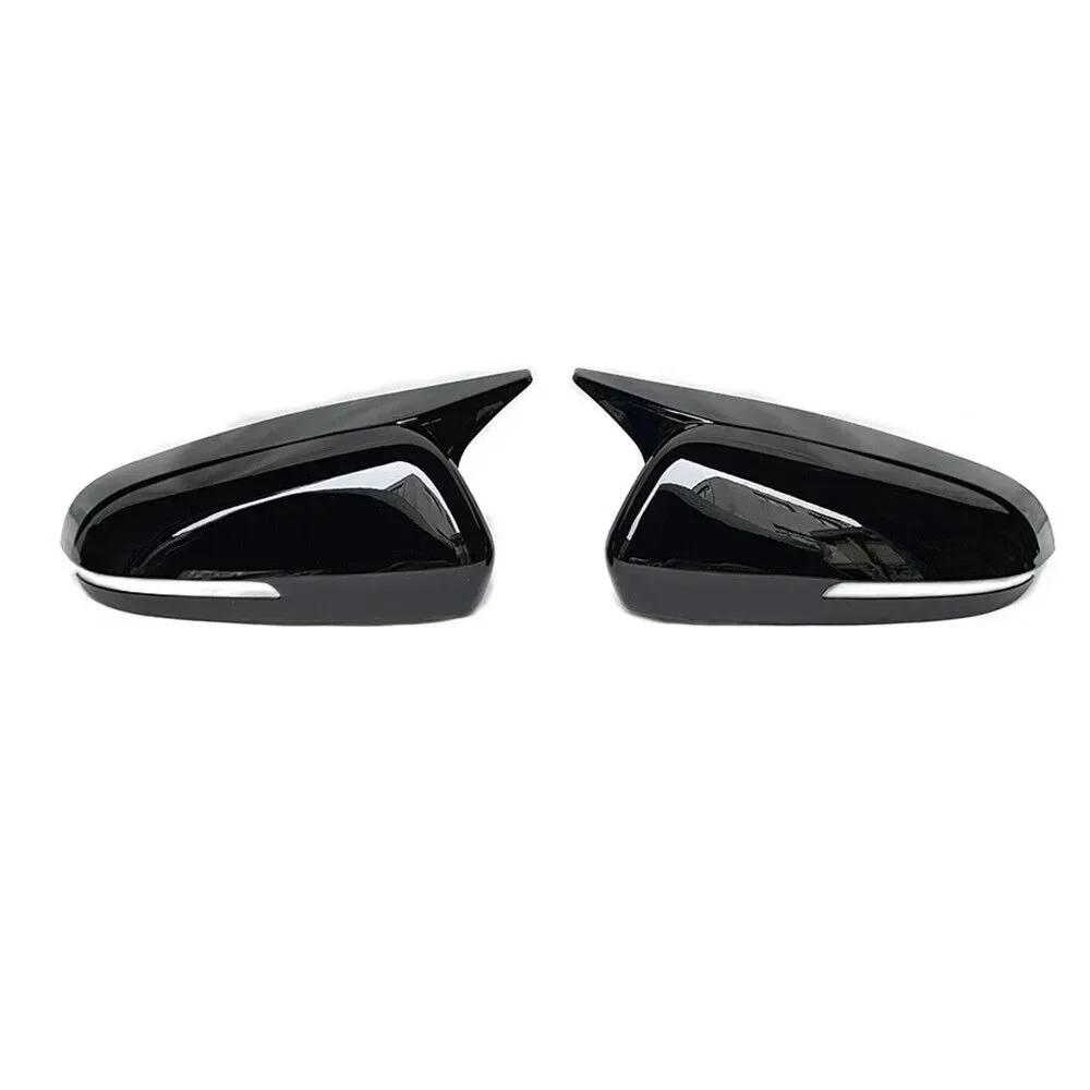 

For Hyundai IX25 2024 ABS Car Rearview Side Mirror Cover Wing Cap Exterior Door Housing Trim Adhesive Sticker Gloss Black