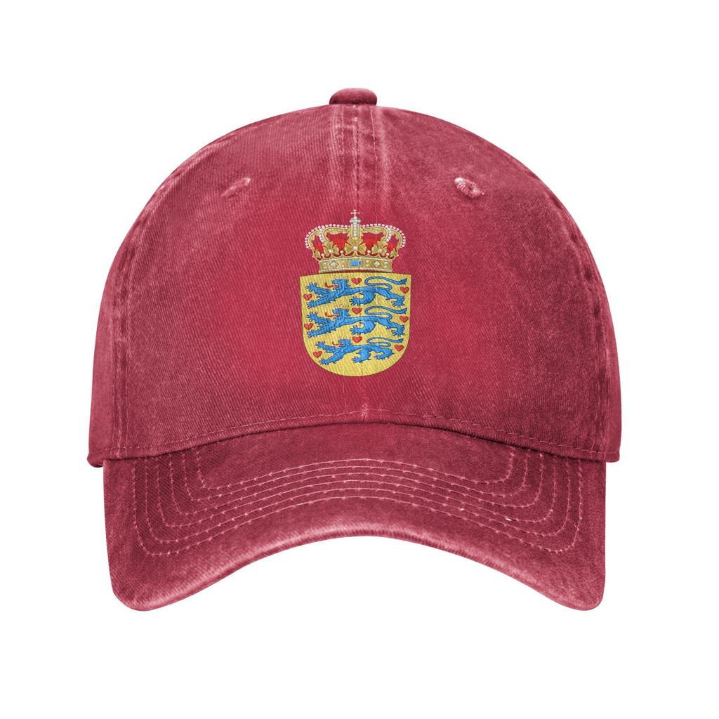 Coat of Arms of Denmark  Casual Baseball Cap  Hiking Fishing Hip Hop Hats Summer Adjustable Unisex Adult Street Style Baseball Caps