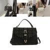 Trendy Street Style Small Crossbody Bag For Women With Chic Chain Handle Black White