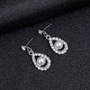 European and American pearl necklace earrings set women's fashion temperament explosive alloy water drop flower bridal dress personality