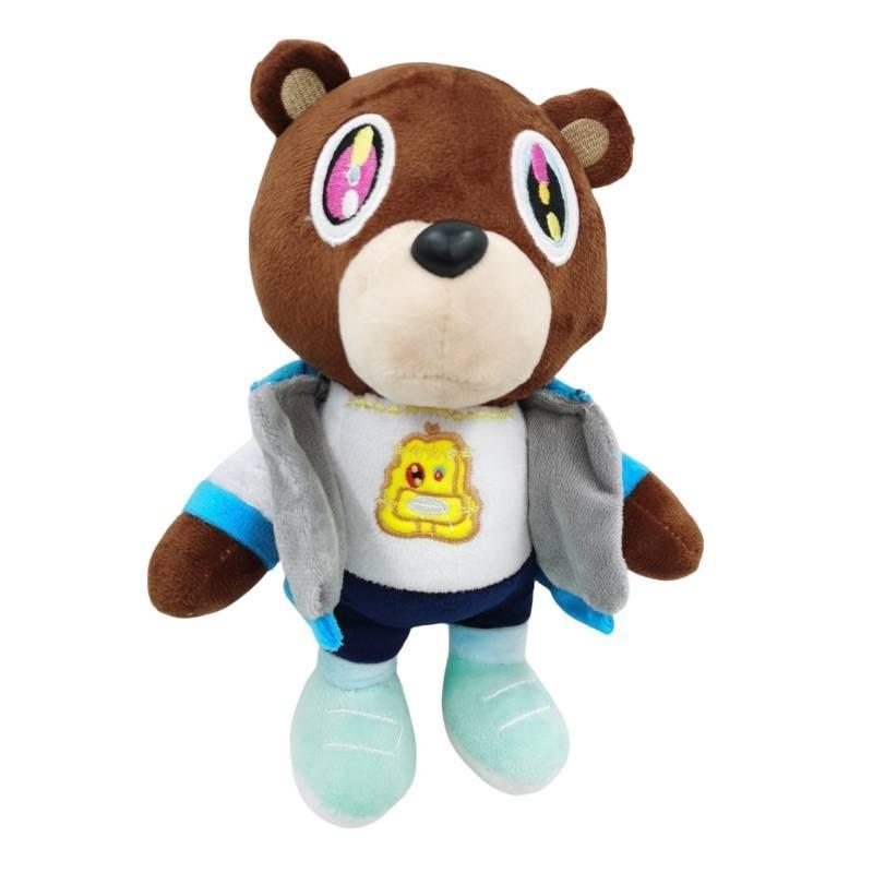 Adorable Kanye Teddy Bear Plush Toy Soft Crystal Velvet Stuffed Doll Collectible