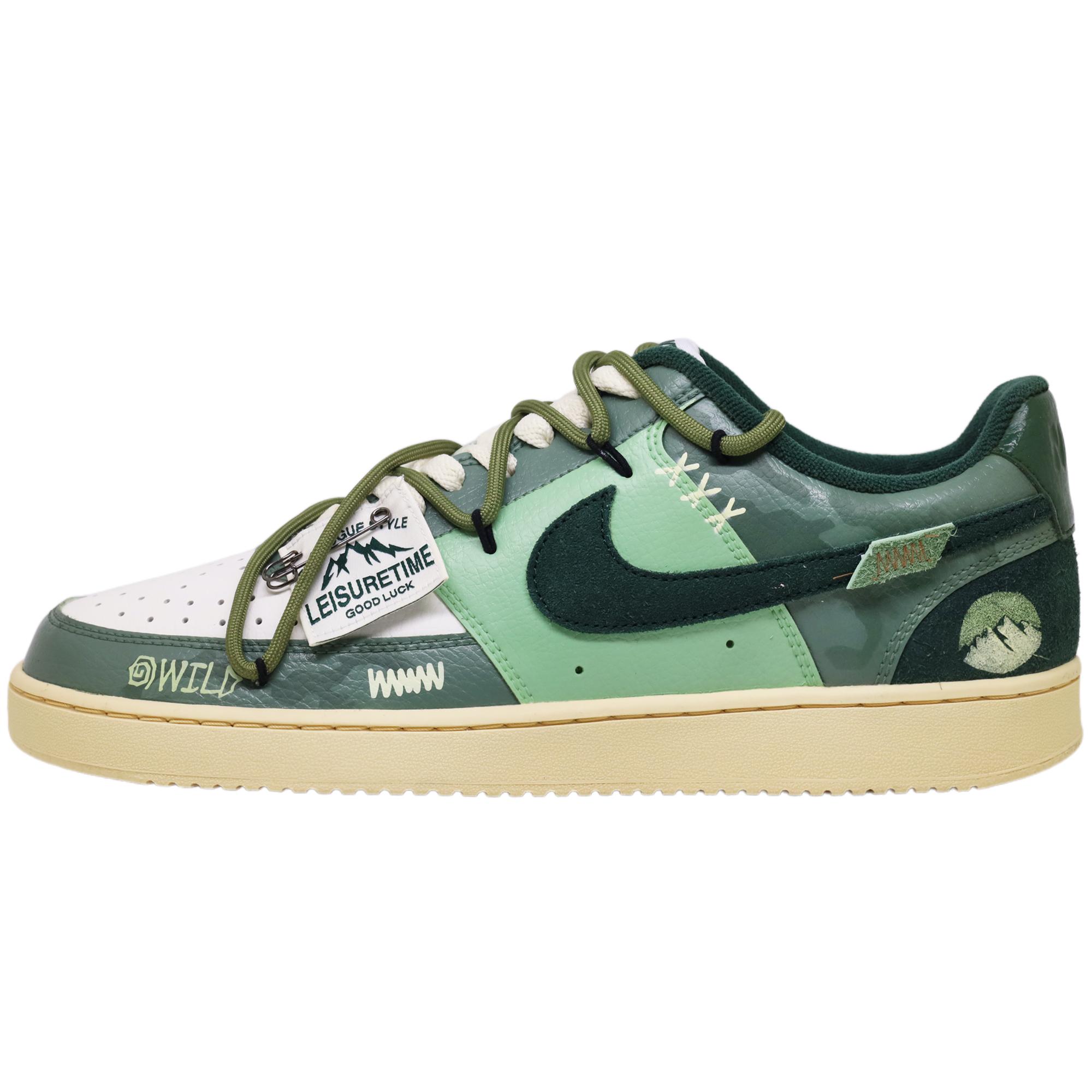 

Nike Court Vision 1 Abrasion Resistant Low top Skateboard Shoes Unisex Green FD0320-133(TeamF-) 41