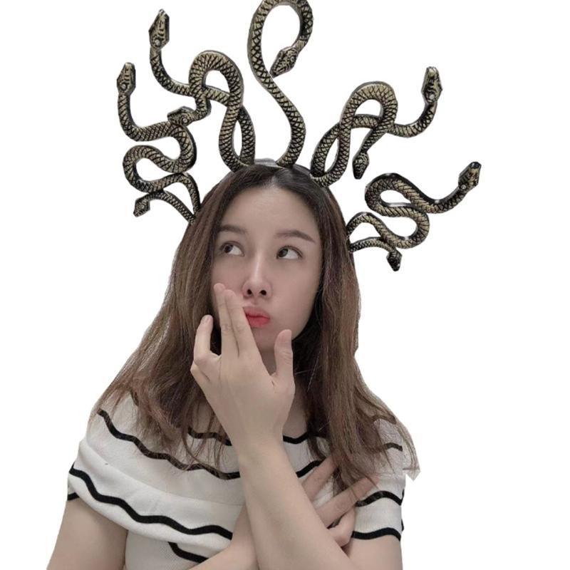 Serpente Testa di Medusa Copricapo Fascia per Capelli Costume da Festa Gotico Cerchietto per Capelli Accessori per Capelli