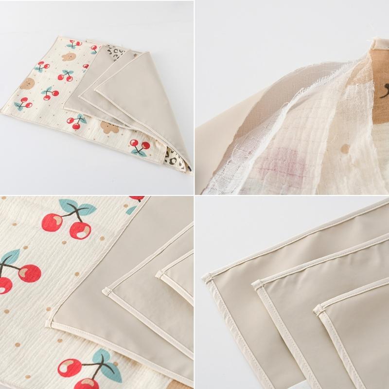 Leichte Baby-Wickelunterlage Wasserdichte Bettunterlage Atmungsaktives Wickelblatt Wasserdichte Urinunterlage Wiederverwendbare Unterlage Baumwollunterlage