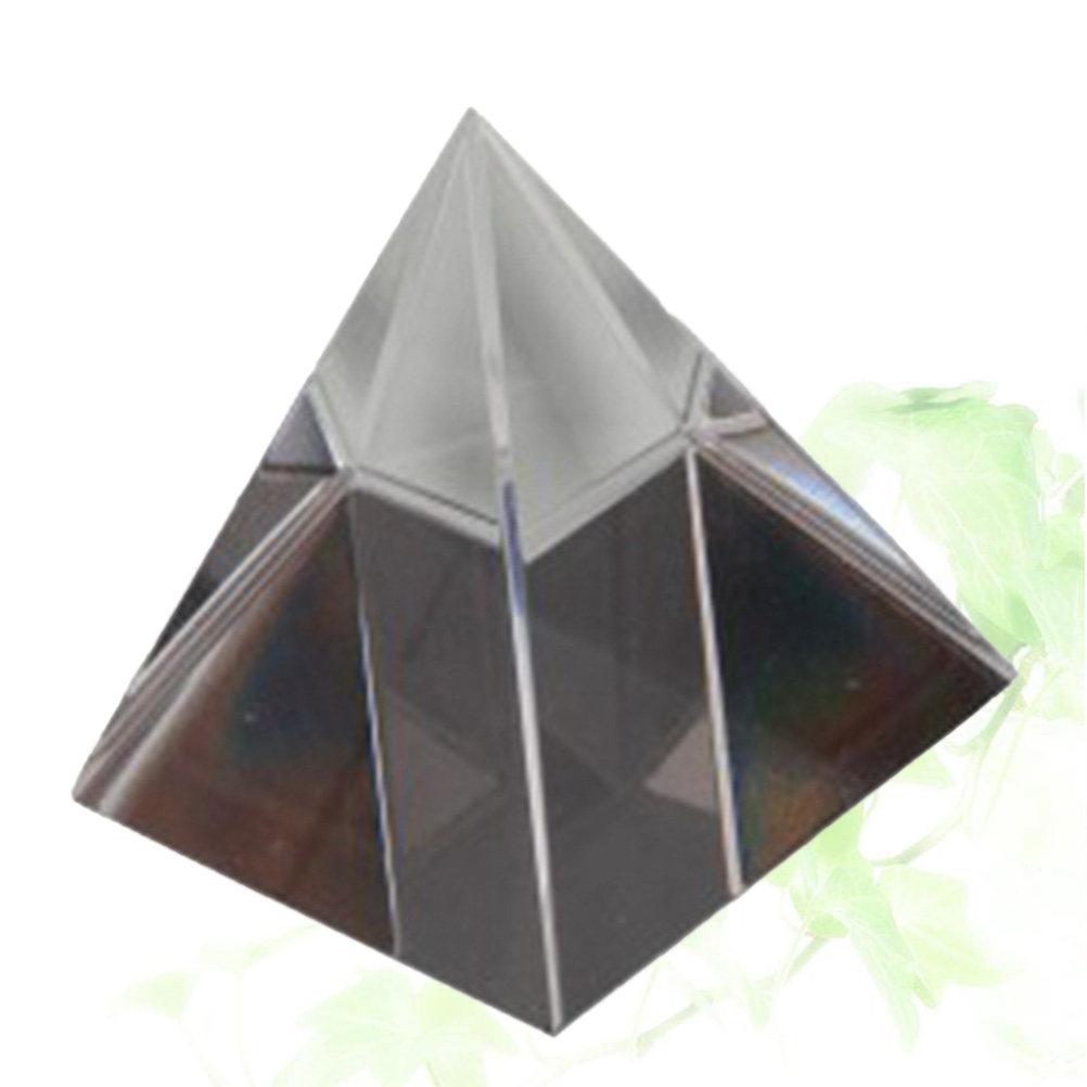 1Pcs 40Mm Optical Glass Crystal Pyramid Rainbow Maker for Sunlight Refraction Meditation Desk Ornament Home Decor Crystal Prism