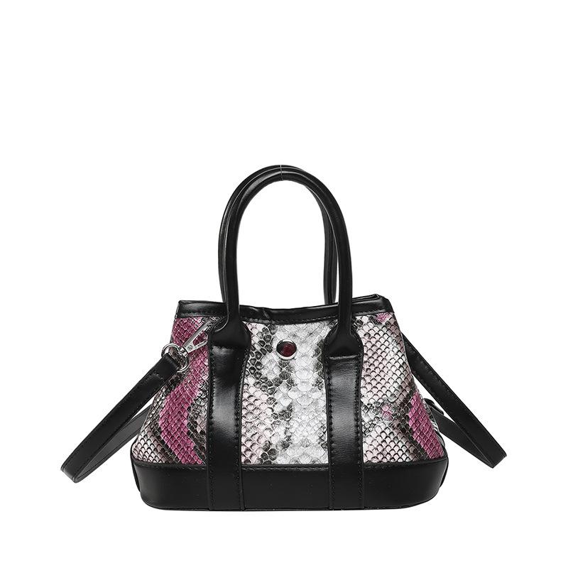 

Оптовый Новый Продукт Индивидуальный Нишевый Дизайн Узор Змеи Портативная Сумка-Ведро Модная Высококлассная Темпераментная Универсальная Сумка Мессенджер Женская фиолетовый