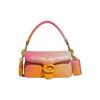 Kissen-Lederschultertasche Damen Pink & Orange CA084-B4UAS