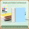 A5 Color PP Coil Notebook with Wide Ruled Pages - Thick Office Notepad, Ideal for Students, Customizable Logo