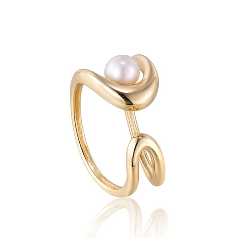 ANIA HAIE Freshwater Pearl 925 Silver Adjustable Size Ring R043-02