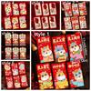 6pcs Traditional Lucky Money Envelopes Cartoon Money Bag 2026 Horse Year Red Envelopes  Celebration