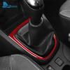 Real Soft Carbon Fiber Sticker For Renault Clio 4 2013 2014 2015 2016 2017 2018 LHD RHD Car Gear Outer Shift Frame Interior