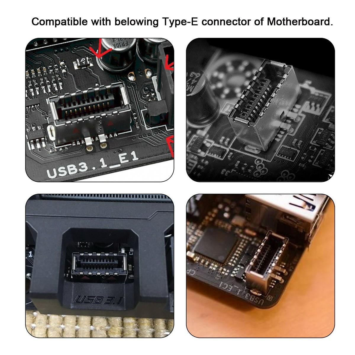 

UC-175 30cm USB 3.1 Front Panel Header Male Type E to USB 2.0 Motherboard 4 Pin IDC Housing with Latch Cable As Shown A