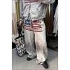 FlowStreet Y2K College American Hip-hop Goth Print Drawstring Wide Leg Sweatpants Loose 90s High Street Sports Trousers Floor Length Pants