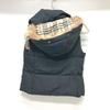BURBERRY London Hood fur Down vest Nylon Black/SilverHardware