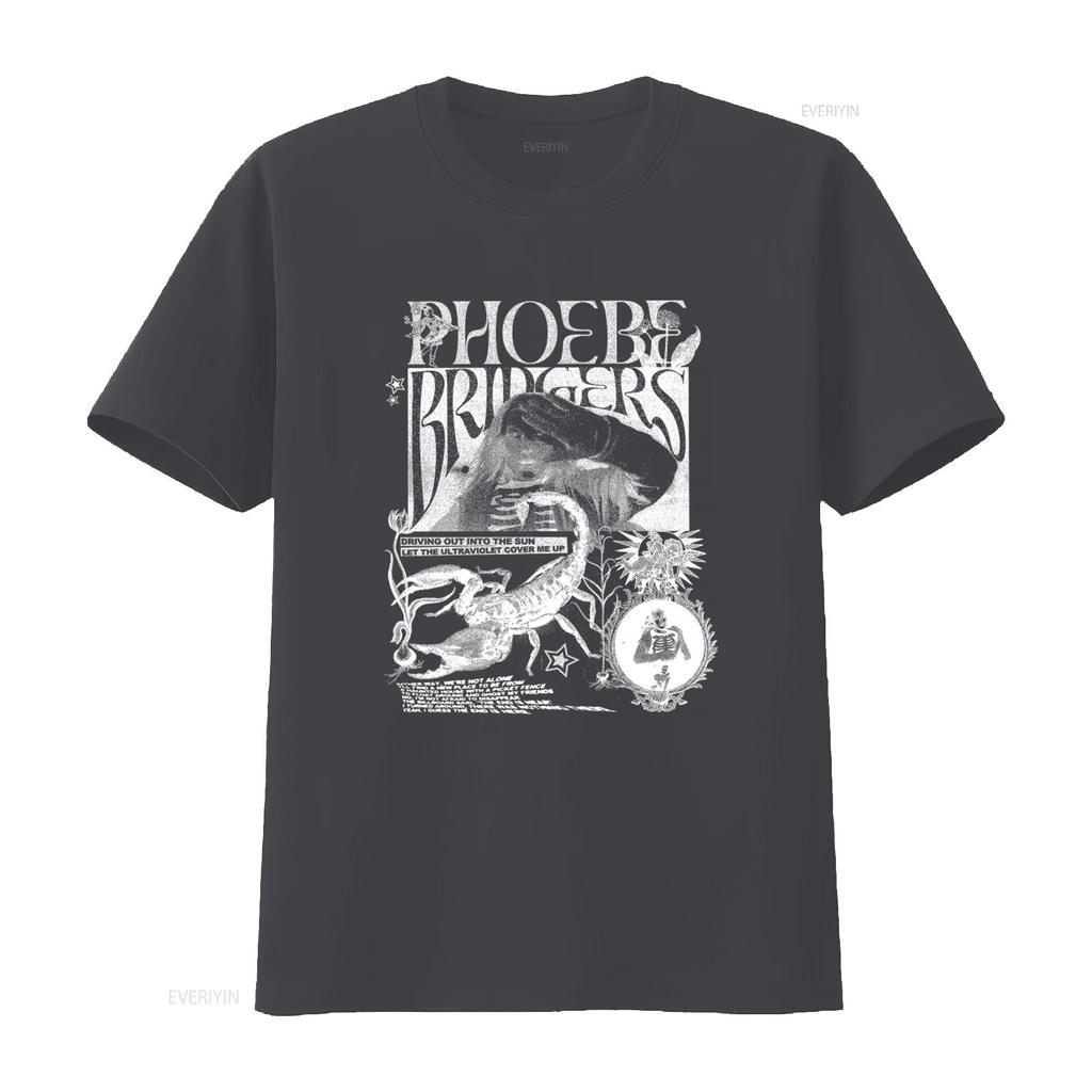Phoebe Bridgers Tour T Shirt 2022 Reunion Scorpion Rock Music Fan Vintage Washed Homme Stretched Comfortable Breathable Soft