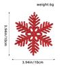 10CM Plastic Snowflake Christmas Tree Decorations - Hollow Powdered Snowflake Pendants