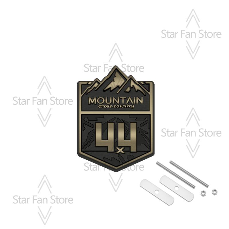 Metal Mountain Cross-country 4X4 Grille Badge Pattern Stickers Car Trunk Body Emblem Decal For Jeep Wrangler Chevrolet Toyota FJ ALW1