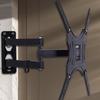 Heavy Duty Steel TV Wall Mount Holder with Adjustable Arm Tilt and Adjust for 26-55inch Flat Panel Displays Black