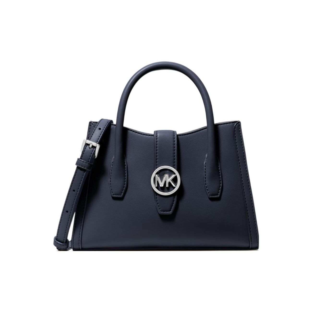 

Michael Kors Mk Gabby Silver Logo Commuter Polyester Shoulder Tote Bag Women bags Navy-Blue 35S3S5GS5O-406 Basic Set (Bag+Dust Bag)