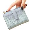 Women's Korean Retro Crocodile Pattern Wallet with Multi-Card Slots and Coin Purse