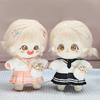 Niannyyhouse 20cm Plush Clothes Pink JK Dress Set Cotton Doll Outfit