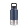 3 In 1 Stainless Steel Pet Water Bottle 32Oz Detachable Dog Feeding Bottle Large Capacity Multi-layered Pet Food Bottle Hiking