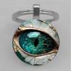 Fashion Retro Creative Mysterious Eye Men's Alloy Round Glass Keychain