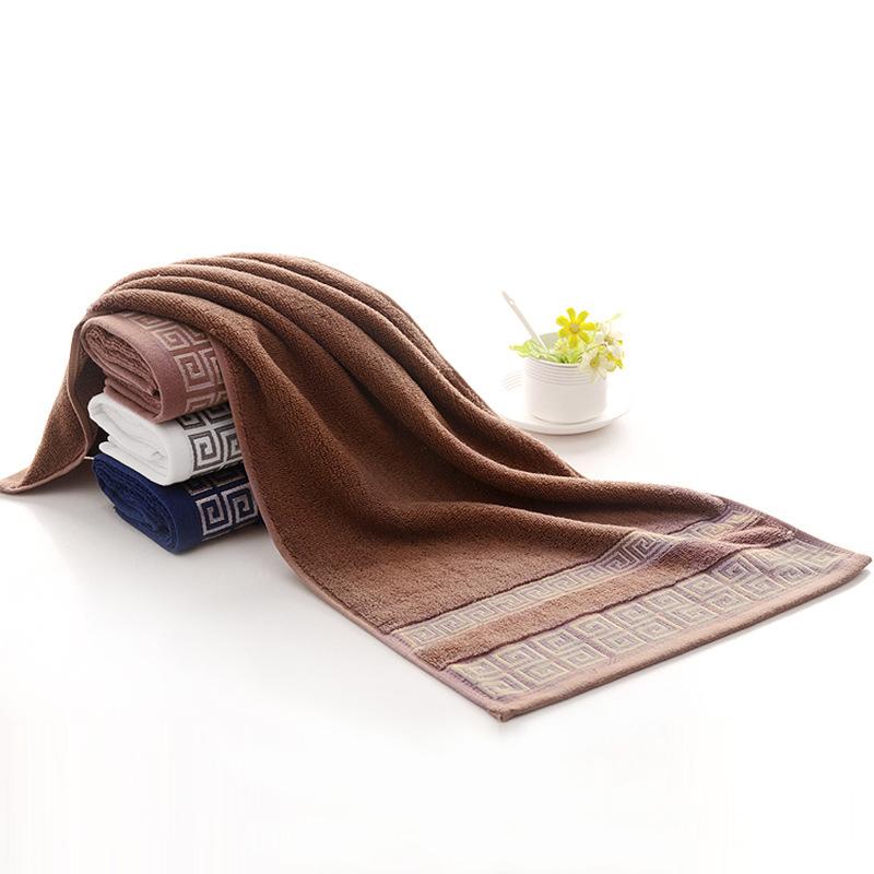 Business Cotton Towel, Thickened Absorbent Great Wall Grid Pure Cotton Towel Towel Bath Towel