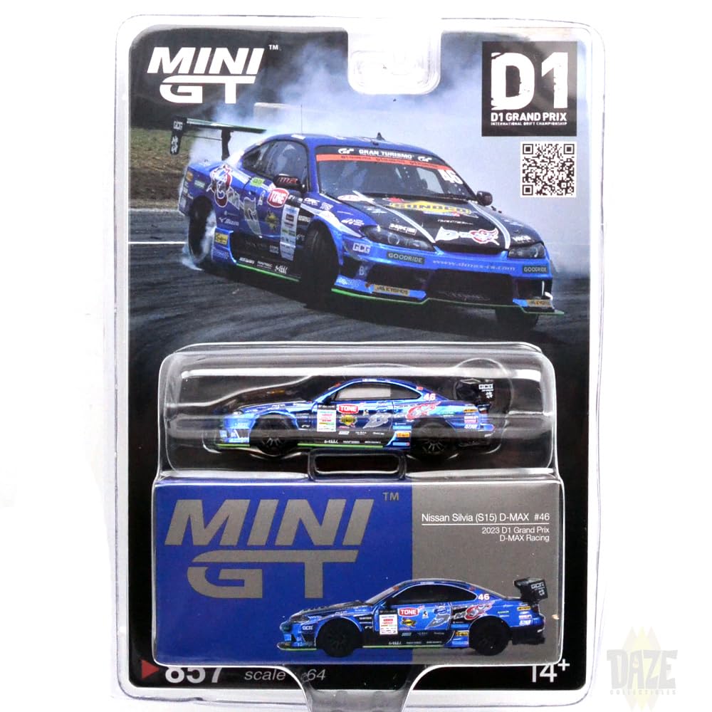 MINI GT Scale MiJo TOYS NISSAN SILVIA RACING 2023 D1 GRAND PRIX MiJo Toys Exclusive Nissan Silvia RACING 2023 D1 GRAND PRIX 164 - (S15) D-MAX #46