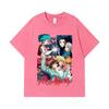 275 GSM Tvättade T-shirts 100% Bomull Ghibli V2 Howls Moving Castle Tryck Unisex Tung Bomulls-T-shirt