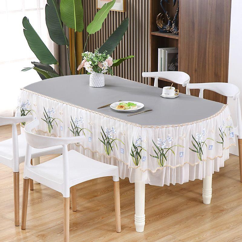 Nowy Eliptyczny Obrus na Stół Jadalny Salon Stół Jadalny Kwadratowy Obrus Prostokątny Obrus Pokrowiec