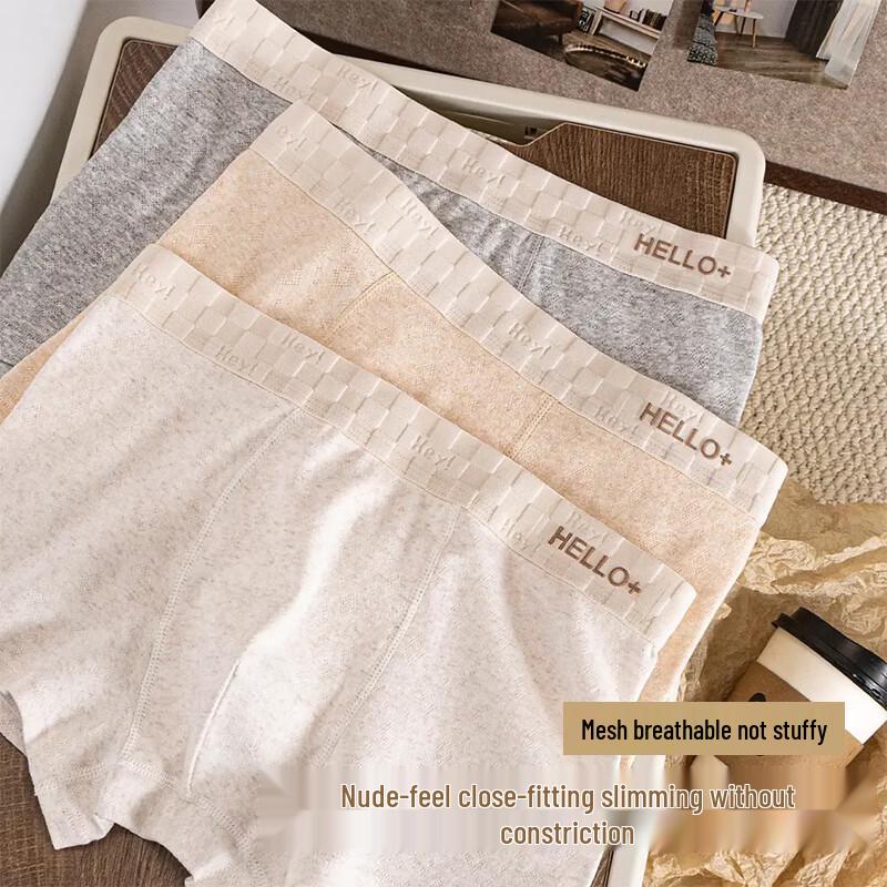 FitonTon Herren Reine Baumwolle Antibakterielle Boxershorts 3er-Pack