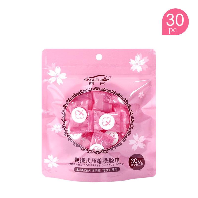

Travel Coin Compressed Disposable Face Towel Baby Wipes Tablet Tissue Travel 30pcs