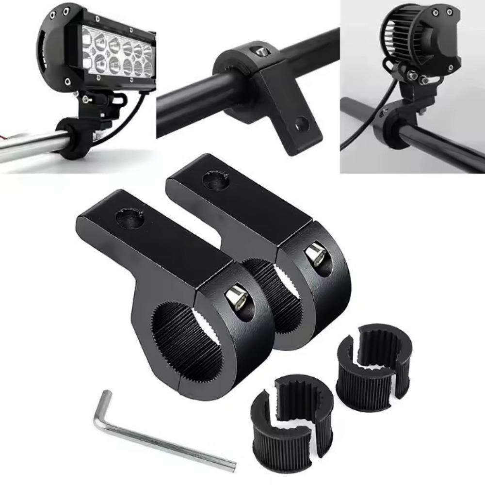 Black Car Motorcycle Headlight Clamps Motorcycle Modification Pipe Clamp For Truck Auto ATV