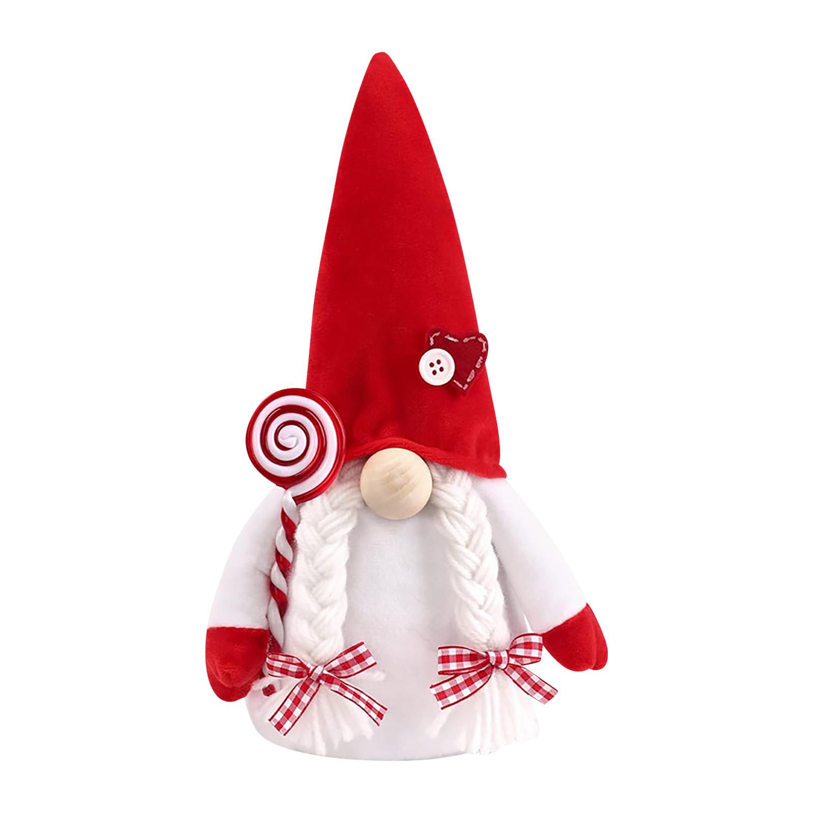 

Украшения ко Дню святого Валентина Настольные украшения Вязаный безликий гном Гном Декор S красный