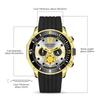 Fashion Waterproof Quartz Watches for Men Luxury Military Sport Chronograph Wristwatch with Silicone Strap