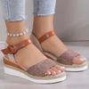 Women's Sandals Peep Toe Summer Sandals With Wedges Heels Sandalias De Mujer  Summer Shoes For Women Heeled Sandals Footwear