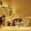 Illuminated Christmas Deer with Cart Gift Set - Festive Window Decorative Ornaments