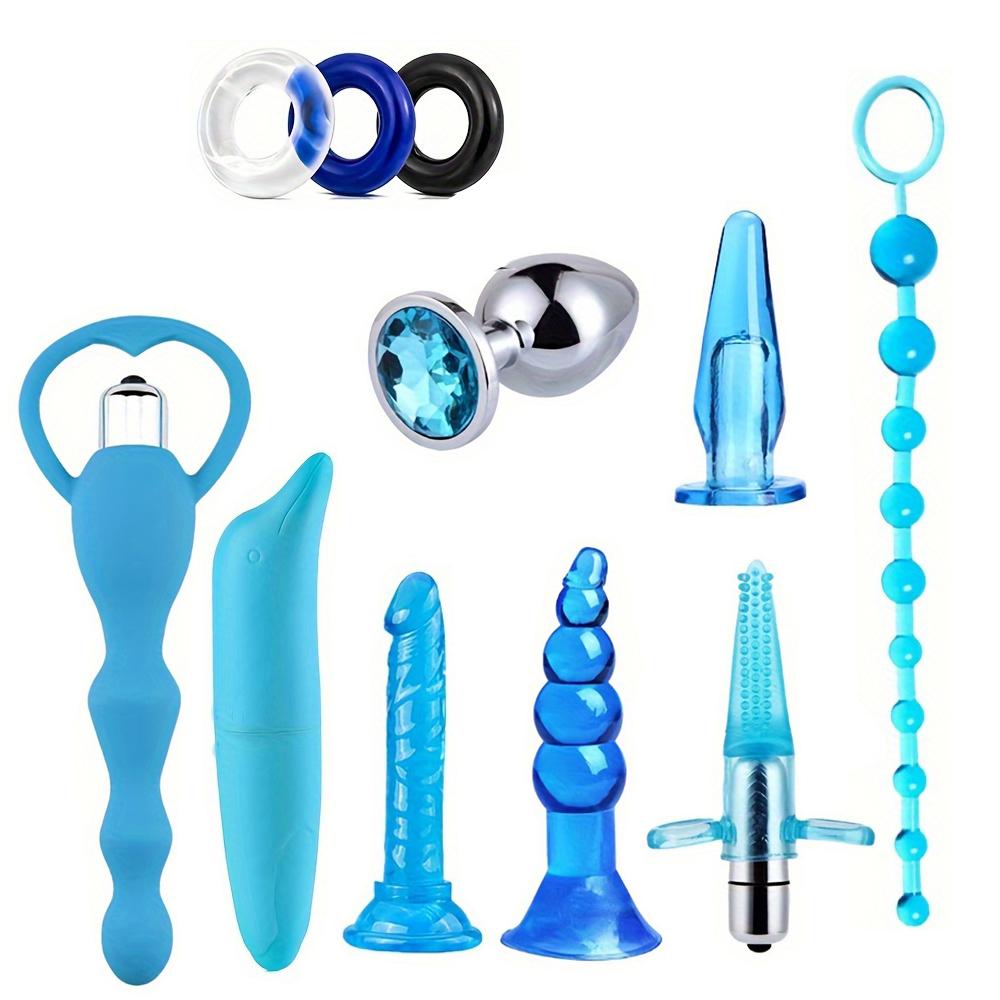 11PCS Butt Plug Set Anal Beads Prostate Massager Penis Ring BDSM Sex Toys for Couples