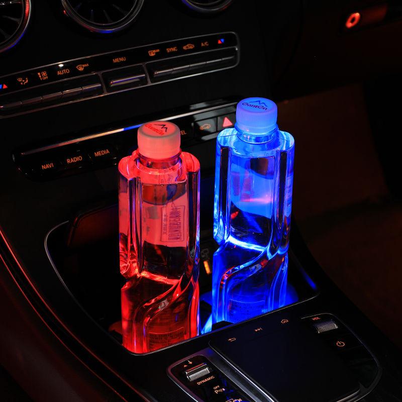 LED Lichtgevende Auto Waterbeker Onderzetter Houder 7 Kleurrijk USB Opladen voor LEXUS ES LS UX NX RZ RX LC IS GX Lexus Auto Accessoires