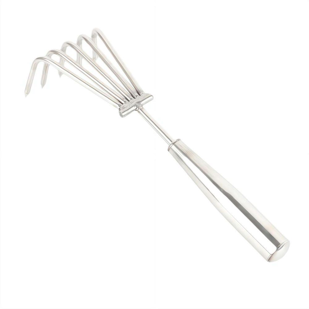 Ulepszona stal nierdzewna do wyrywania chwastów Kute grabie ogrodowe do spulchniania gleby i usuwania chwastów